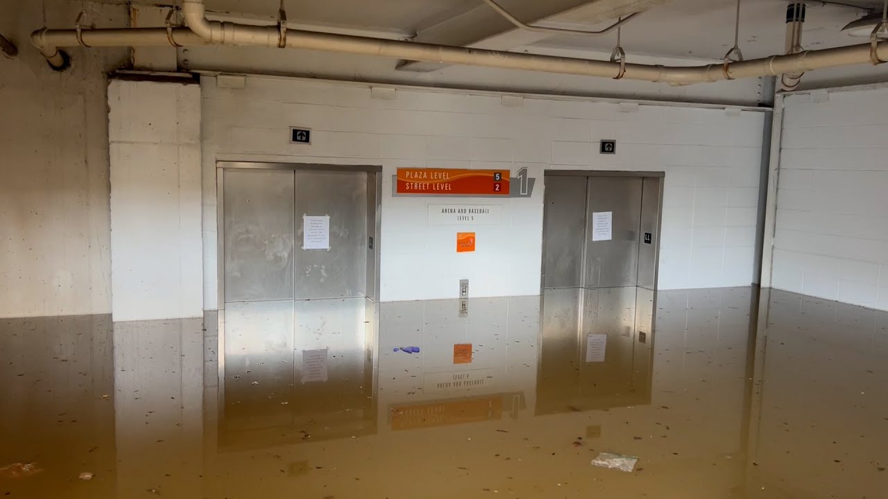 Flooded Elevators at Cincinnati's East Garage