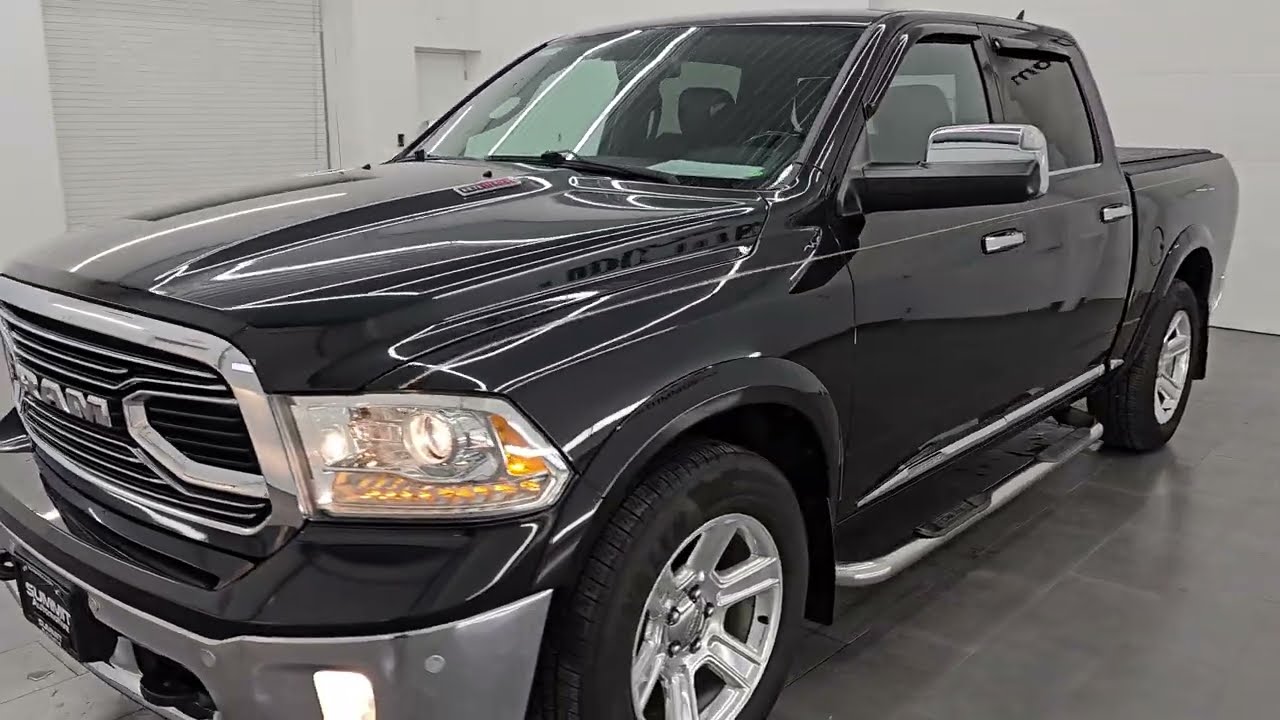 2016 RAM 1500 LIMITED CREW ECODIESEL BLACK 4K WALKAROUND 14982ZA SOLD!