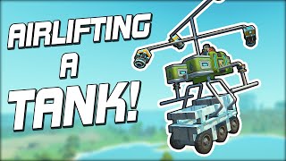 AIRLIFTING our TANK to a Warehouse for MAXIMUM Loot! (Scrap Mechanic Survival Co-op Ep. 61)