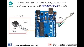 Arduino & LM35 temperature sensor : Tutorial 50