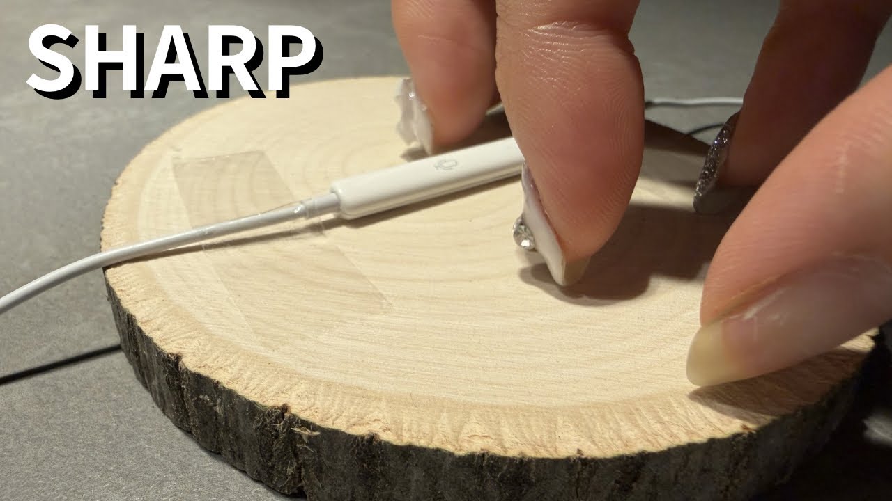 Nail Tapping on Wood ASMR | Earphone Mic (Ultra Close)