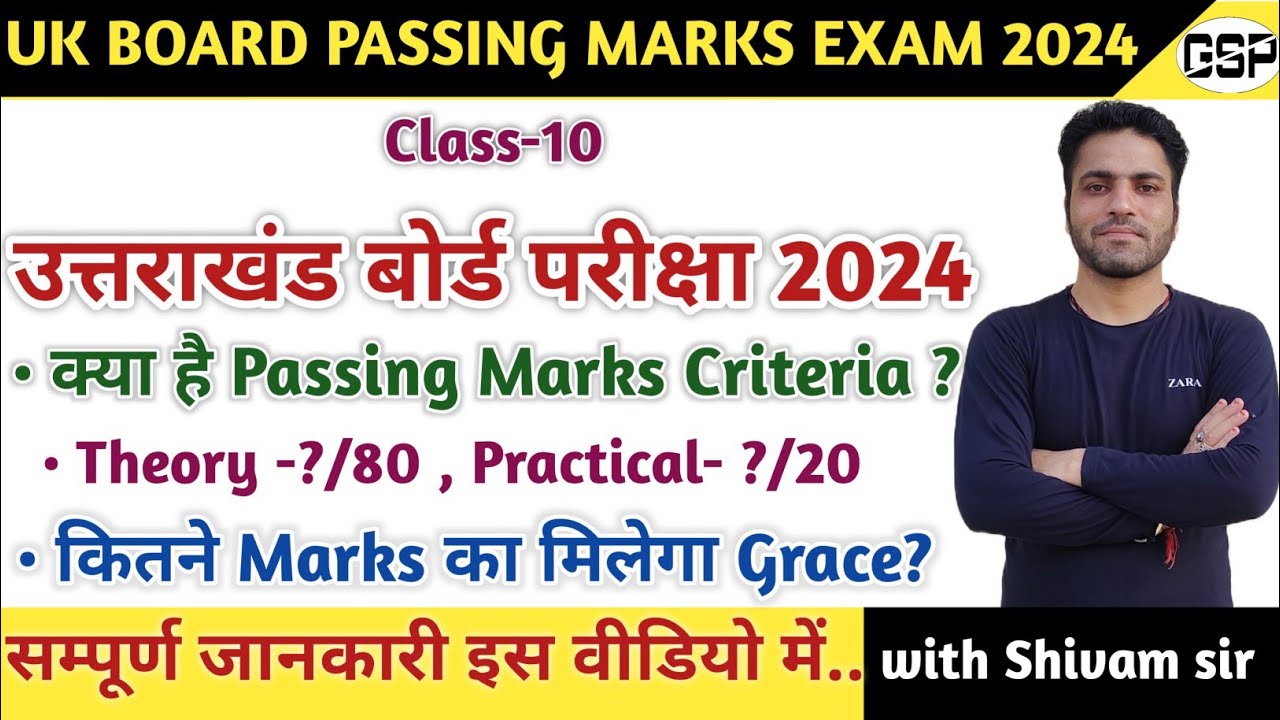 Uttarakhand board passing marks criteria and grace marks Exam 2024 ...