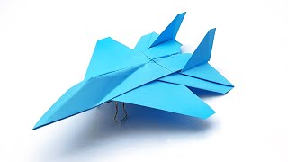 Cool Jet Paper Fighter Airplane | How To Make Origami Of Sukhoi Su 27 Flanker Fighter Jet Airplane