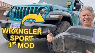 EASY Jeep Wrangler Sport 1st Mod: Bumper Closer Panel Delete