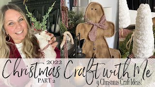 CHRISTMAS CRAFT WITH ME PART 2 | COUNTRY FARMHOUSE CHRISTMAS | 2022