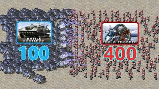 Battle Fortress vs Tesla Trooper - Same Cost - Red Alert 2