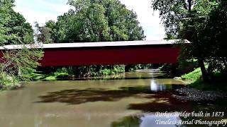 Parker Bridge Covered Bridge Upper Sandusky Ohio 4K