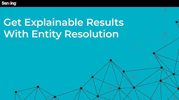Get Explainable Results With Entity Resolution