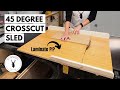 Basic 45 degree Table Saw Sled // Bevel Crosscut Sled