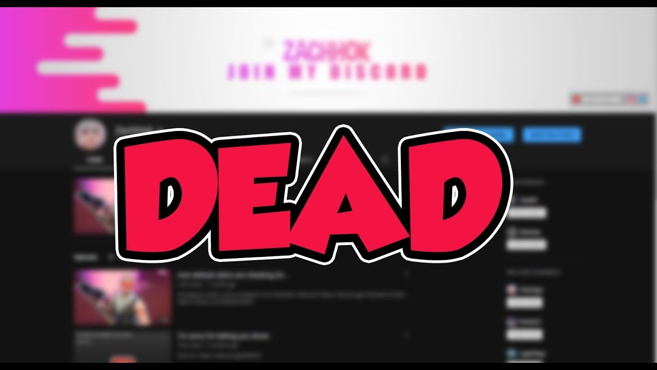 My Channel Is Dead - YouTube