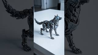 🐺 Tiny Metal Pod Unfolds Into a Mechanical Wolf #shorts