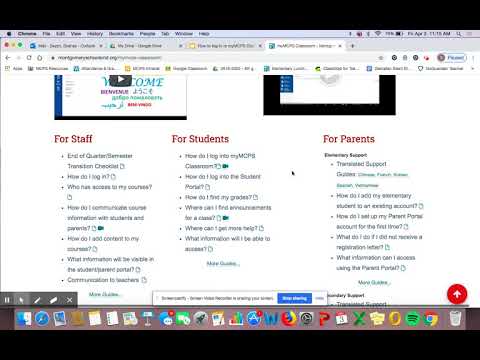 How to log-in to myMCPS Classroom - Personal Device