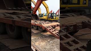 Exercise Caution When Transporting A Large Machine - Excavator #shorts #automobile #excavator