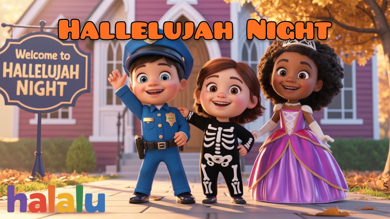 Hallelujah Night 🎃 | Christian Halloween Alternative Song | Light Over Darkness | Halalu Kids