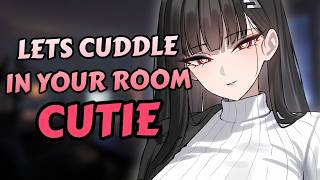 Goth Mommy Roommate Puts You To Bed💤🖤 [F4A ASMR Roleplay] [Hairplay] [Cuddles]