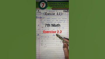 Exercise 2.2 Class 7 Math | #viral #math #auuamath