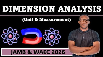 DIMENSION ANALYSIS (UNITS & MEASUREMENT)  (PHYSICS JAMB AND WAEC 2026) (UTME 2026)