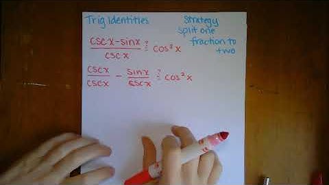Trig Identities - Strategy split into two fractions