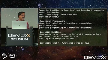 Exception Handling in Functional and Reactive Programming  by Venkat Subramaniam