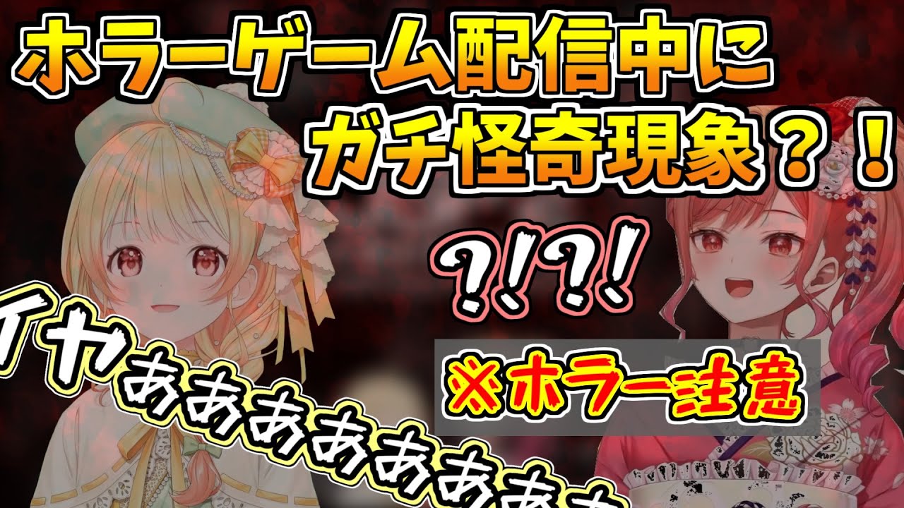 ※ホラーびっくり注意！りりなでのホラー配信中にガチ怪奇現象？が起きた反応【ホロライブ切り抜き/一条莉々華/音乃瀬奏】
