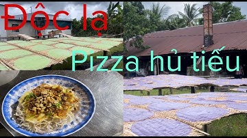 độc lạ hủ tiếu pizza tại chợ nổi cái răng ,cần thơ