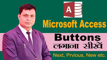 Create Buttons in Ms-Access With Students form | Find, Next, Previous, New, etc | Buttons in Access