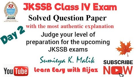 Class IV (Day 02) Solved Question Paper | Learn Easy with Aijaz