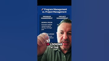 Are you differentiating between project management and program management?