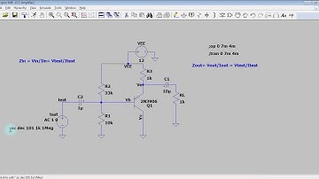 LTSpice Input Output Impedance