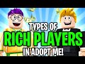 LankyBox Watches TYPES OF RICH PLAYERS In ADOPT ME!? (EXPENSIVE FLEXERS & ROBUX SPENDERS!)