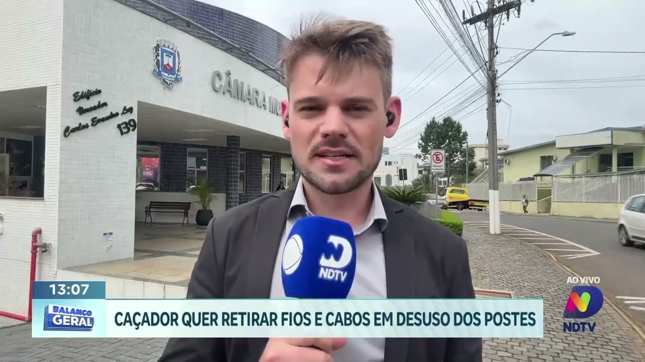 Câmara de Caçador aprova retirada de fios e cabos em desuso