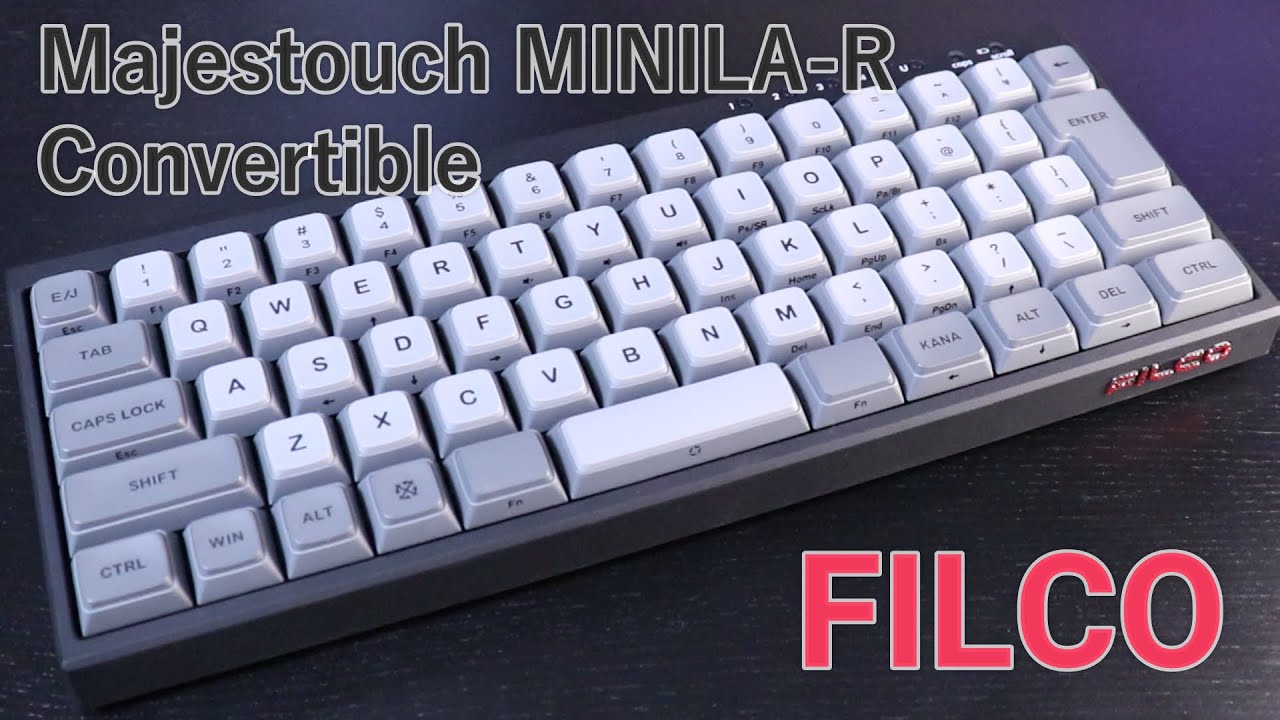 【キーボード】新機軸キーキャップ搭載 Filco Majestouch MINILA-R【Keyboard & Patch Keycap】