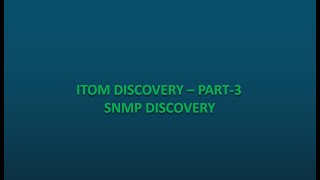 ServiceNow Discovery - BIGIPF5 Load Balancer - SNMP Explained - Part 3