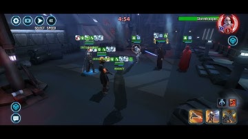 Fennec Greef Mando vs R9 LV, RG, Stormtrooper (Prot up DC) - Smooth 55 Banners 3v3 GAC