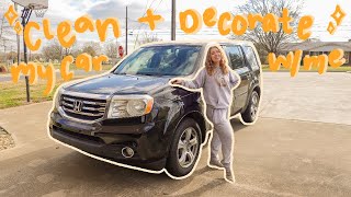 clean and decorate my car with me!! || car makeover