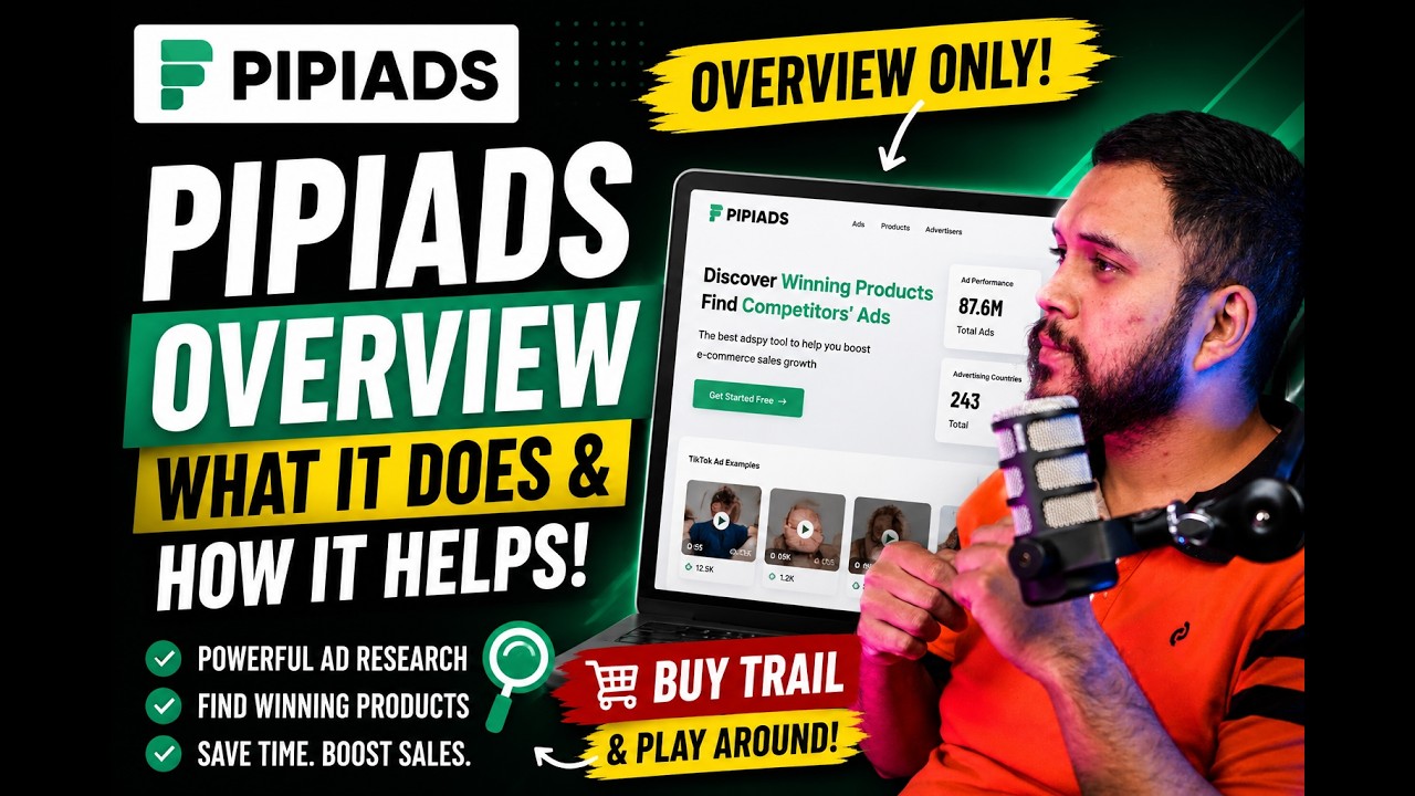Find Your Next Winning Ecom Product - Spy Competitor Ads - Pipiads Overview