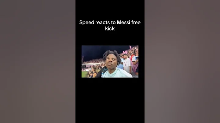 speed reaction on Lionel Messi free kick #lionelmessi #ishowspeed