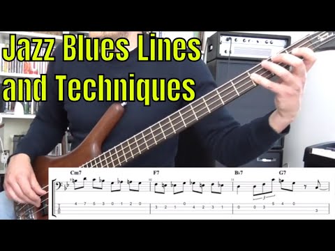 jazz-bass-solo-techniques-&-lines-from-tom-kennedy-blues-solo---bass-practice-diary---21st-may-2019