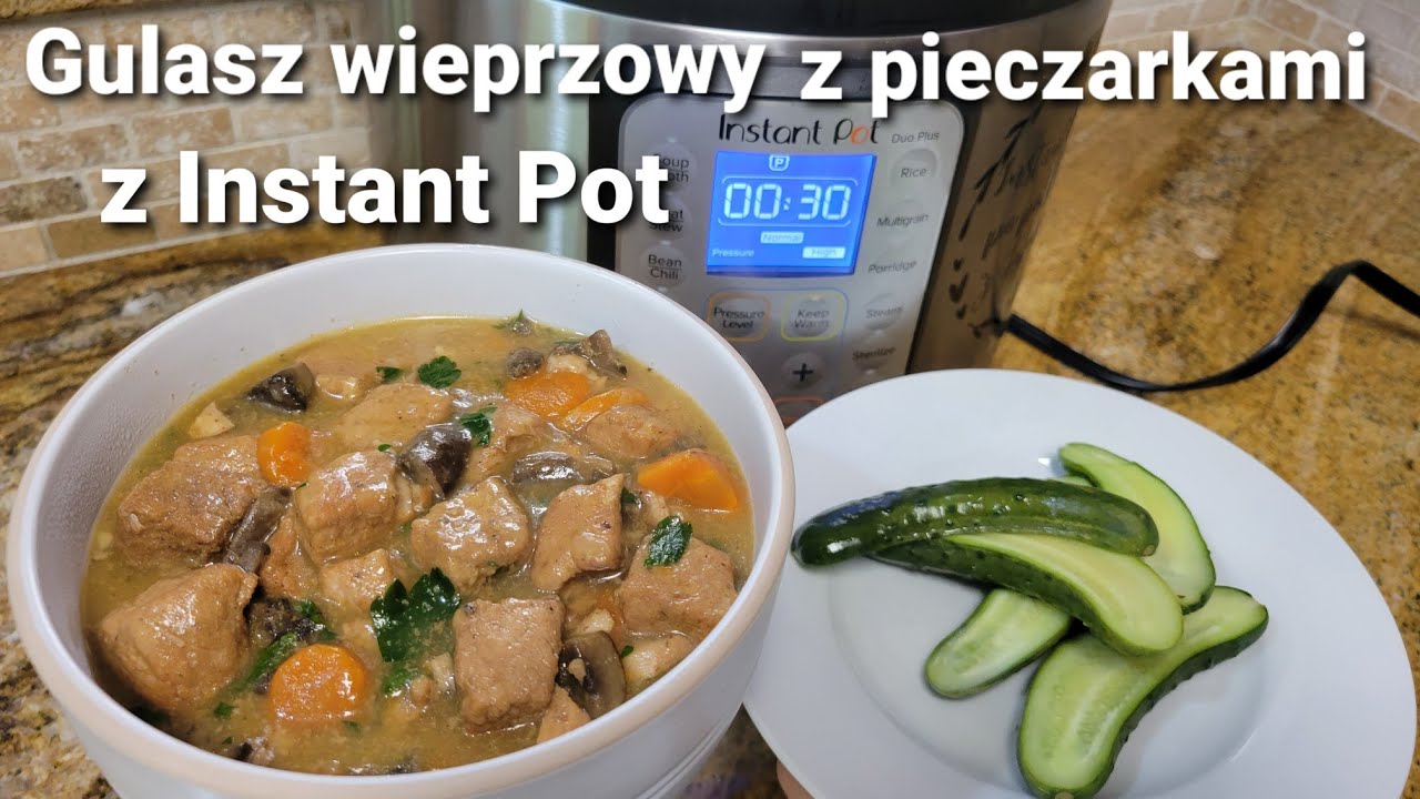 Gulasz wieprzowy w pysznym sosie z pieczarkami z Instant Pot / Pork stew with mushrooms in IP