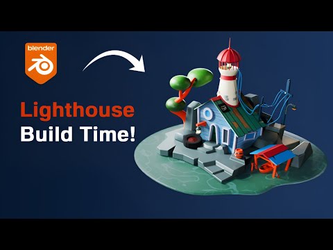 Creating a Stylized Lighthouse from Scratch | Blender 4.4 Timelapse ...