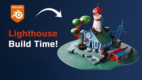 Creating a Stylized Lighthouse from Scratch | Blender  4.4 Timelapse | BEY 3D