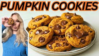 Soft And Chewy Healthy Pumpkin Cookies Recipe (No Refined Sugar, Vegan)