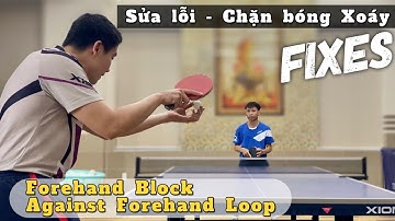 Ti Long fixes Forehand Block technique against Forehand Loop increasing spin