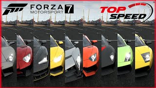 Forza Motorsport 7 Top 10 Fastest  Lamborghini Cars | Top Speed Challenge/Battle