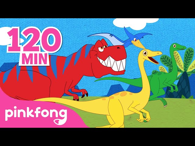 Tyrannosaurus Rex + More Dinosaurs Songs | Kids Songs & Cartoons | Learn about Dinosaurs | Pinkfong class=