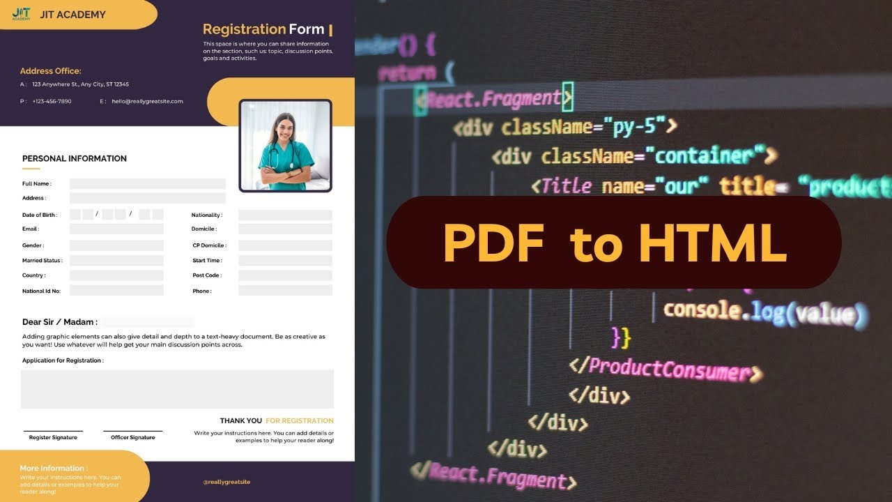 PDF to HTML Convert - YouTube
