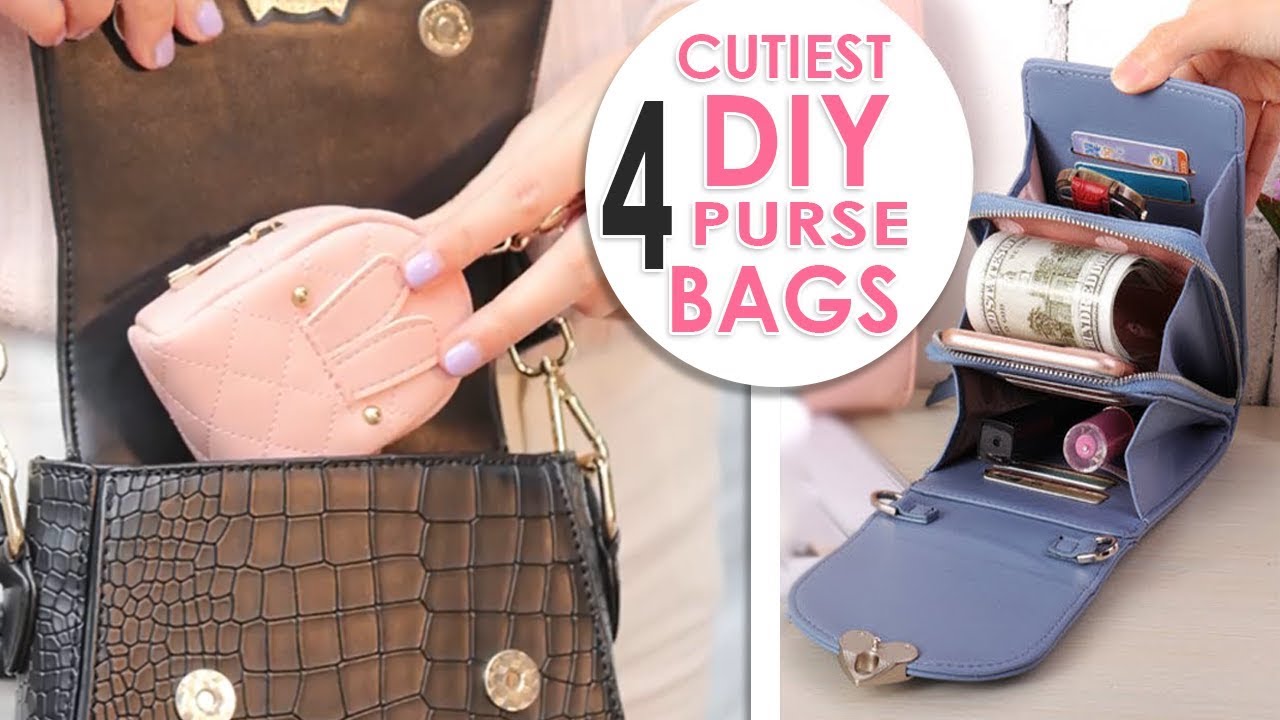 ~WOW~ DIYs PURSE BAG EVER 5~10 MIN MAKING // Cute Pouch & Phone Case Tutorial