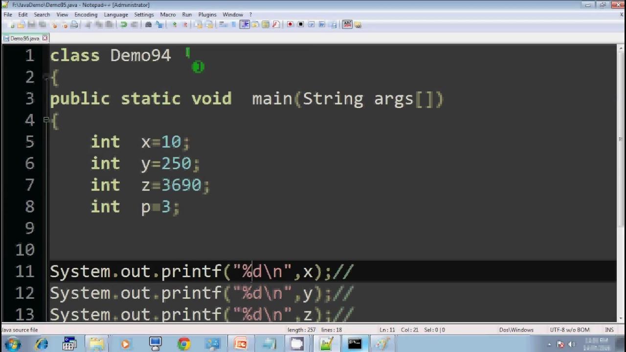 Lecture 43 printf method in java in hindi part 7 - YouTube