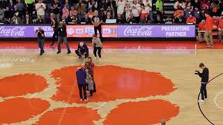 Garrett Riley introduced to Clemson crowd