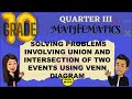 SOLVING PROBLEMS INVOLVING UNION AND INTERSECTION OF TWO EVENTS USING VENN DIAGRAM || GRADE 10 MATH